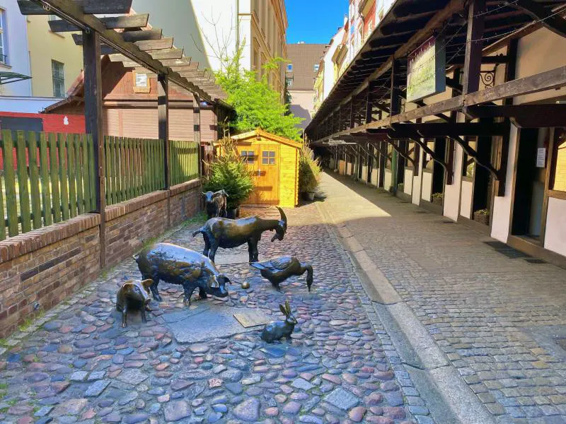 Stare Jatki — колишні м’ясні ряди зі скульптурами тварин у Вроцлаві