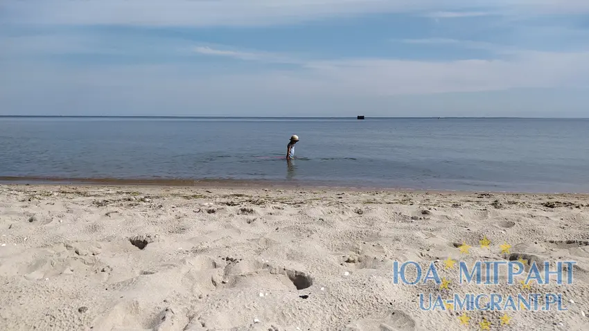 Фото: Вид на Балтійське море з пляжу прямісінько на Хель.