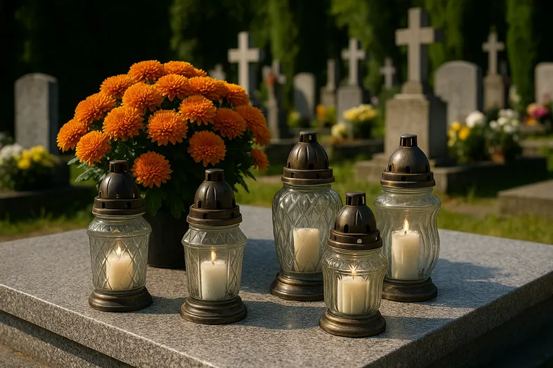 День Всіх Святих у Польщі - свічки на могилках