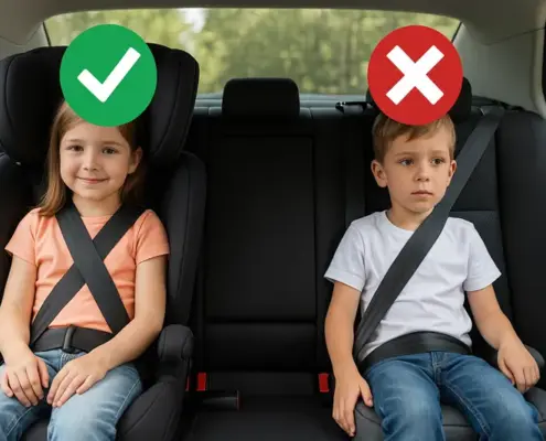 Перевезення дітей у автомобілі в Польщі