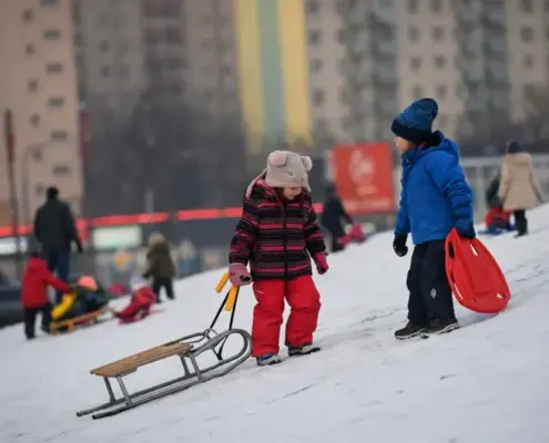 Де покататися на санках у Кракові?