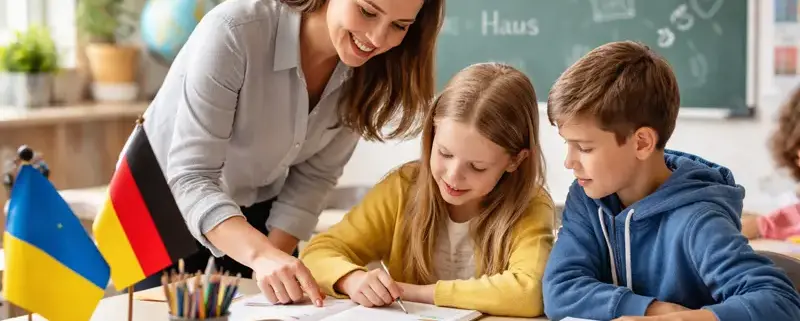 Willkommensklasse та мовна підтримка в школі Німеччини