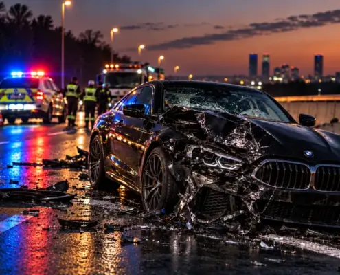 Увечері 16 вересня 2023 року на автомагістралі A1 біля села Sierosław неподалік Пйотркува-Трибунальського сталася аварія